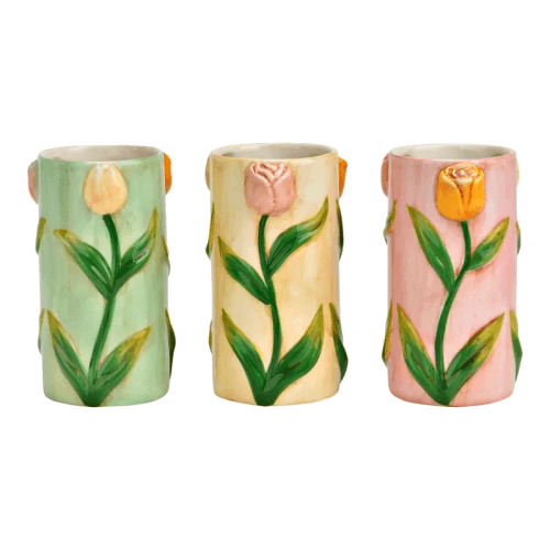 Jarra de Cerâmica com Flores (conjunto), 13,5-21 cm (4-6 unids)
