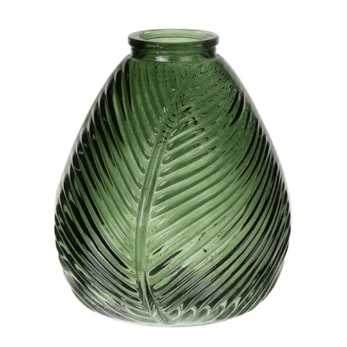 Botella de Cristal Soliflor Marrón o Verde 14 cm (Pack de 12), 16 cm