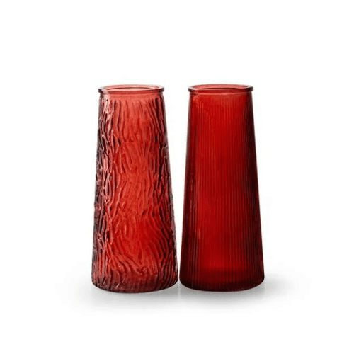 Vaso de Vidro Pisa Vermelho Sortido