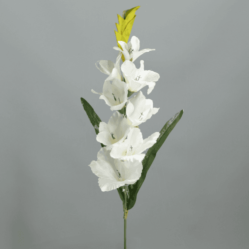 Glaïeul Épi Florale Haute, Fleur artificielle de 80 cm de long, lot de 3 unités