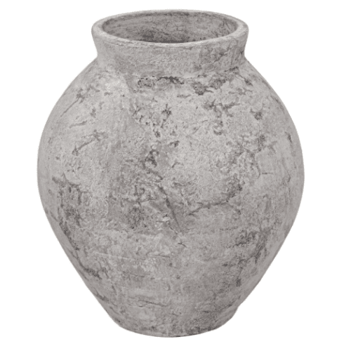 Vaso de Cerâmica Paco Jar Liva Gris, 43 cm Mega Ceramics