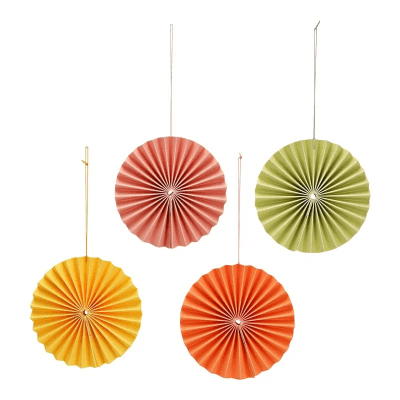 Pendente leque pequeno Mixto, 10 cm (5 unids)