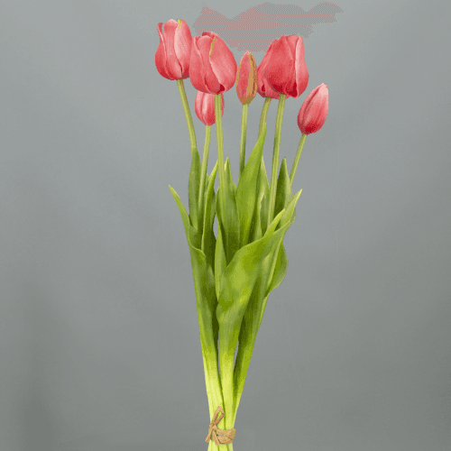 Tulipa Clássica Nova Malva, Flor artificial de 47 cm de comprimento