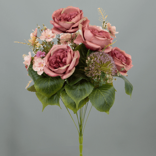 Bouquet Artificiel de Roses Anglaises, Fleur artificielle de 43-52 cm de long