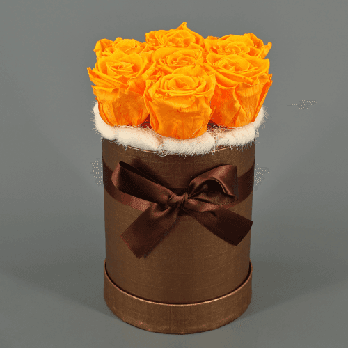 Centro floral seco Leonore laranja, Flor seca de 24 cm de comprimento, conjunto de 2 hastes