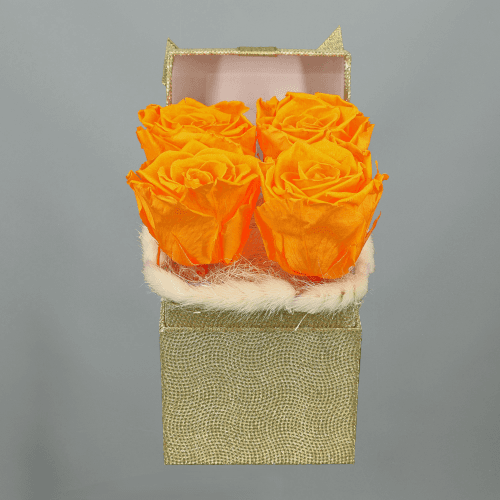 Centro floral seco Gina laranja, Flor seca de 16 cm de comprimento, conjunto de 2 hastes