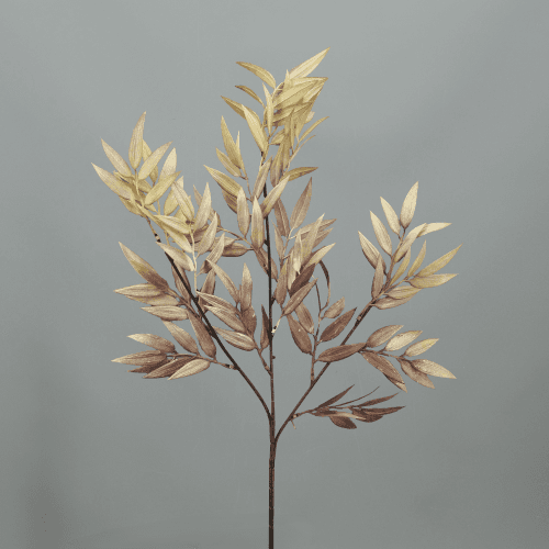 Lot de 6 tiges de ruscus artificiel vert 30 cm, Fleur artificielle de 30 cm de long, lot de 6 unités