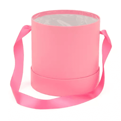 Caja Sombrerera Redonda Rosa (juego de 2)