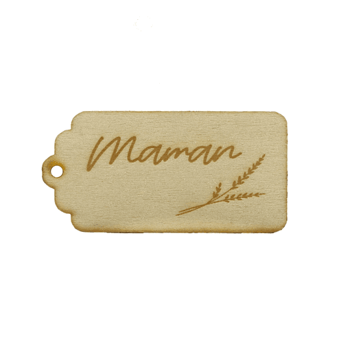 Etiqueta colgante Maman natural, 3 cm (20 uds)