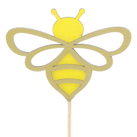 Pick Decorativo Abelha Amarillo, 50 cm (20 unids)