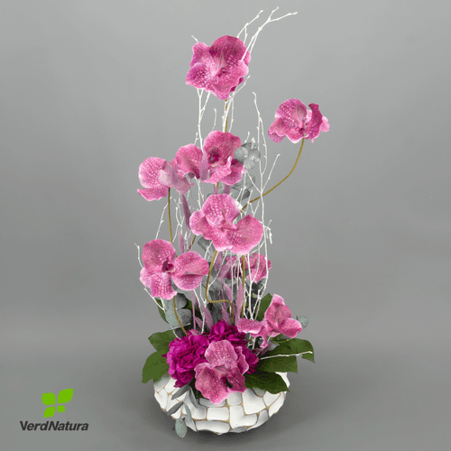 Centre floral artificial Olivia fúcsia, Flor artificial de 60 cm de llarg