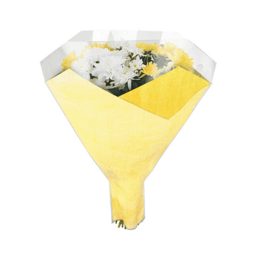 Blonda de papel Duo Fibre amarela, 52 cm
