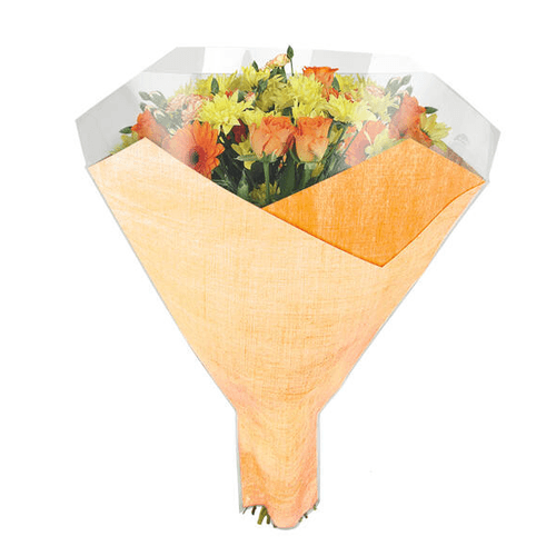 Blonda de papel Duo Fibre laranxa, 52 cm