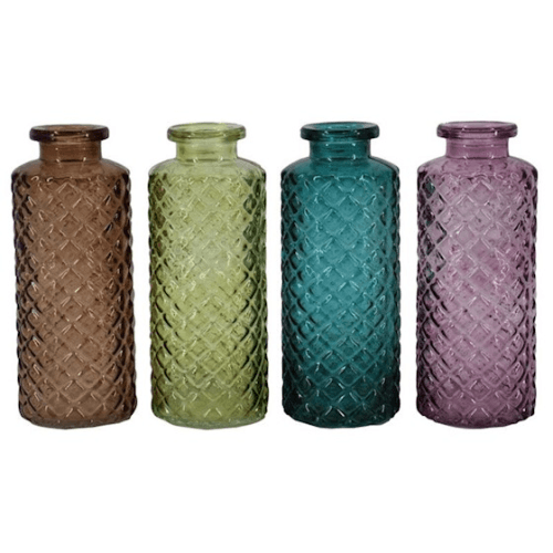 Botellas de Cristal Soliflor Bonaire Surtidas (Pack de 47) Mixto, 13,2 cm FLORAN