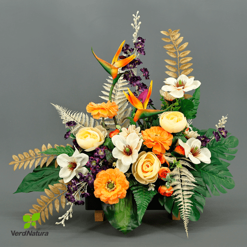 Jardinière artificielle de strelitzia