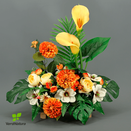 Jardinière artificielle de callas