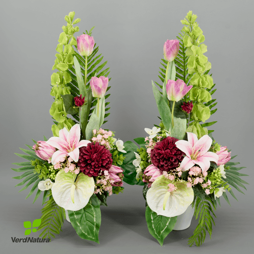 Búcar Artificial de Tulipes, Flor artificial de 60 cm de llarg, lot de 2 unitats