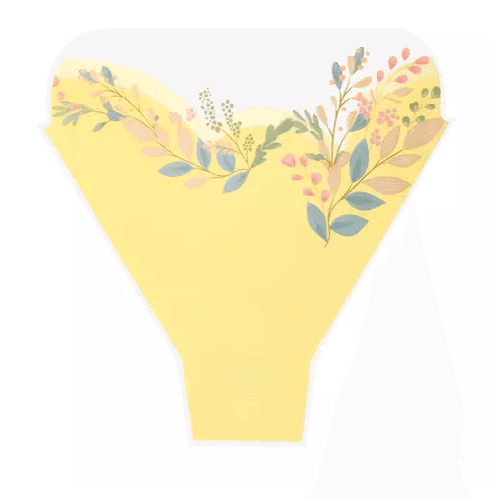 Blondas de papel amarelas 50 cm - pack de 50