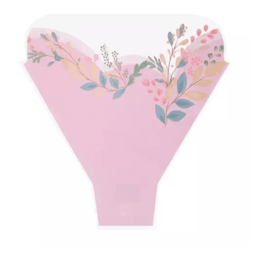 Rendas de papel rosa 50 cm, pack de 50