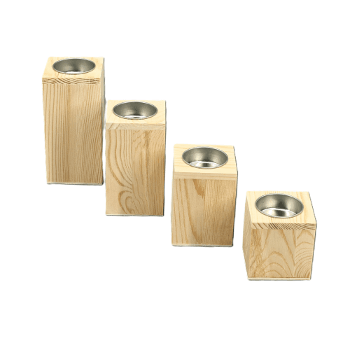 Chandelier en Bois Natural, 12 x 5,8 cm