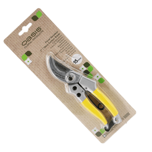 Tijeras de podar con hoja de carbono Amarillo Oasis