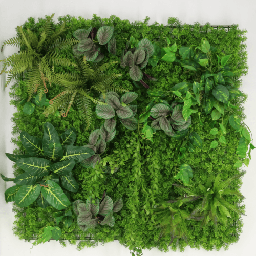 Jardín vertical artificial de helechos surtido, Flor artificial de 60-100 cm de largo