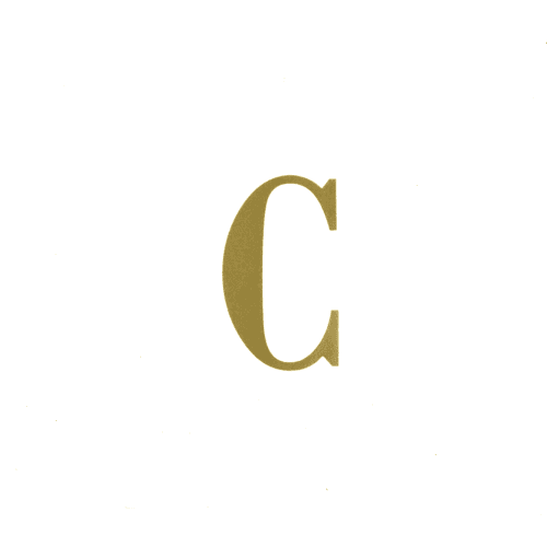 Letra C, Oro, 25 tallos, 5cm
