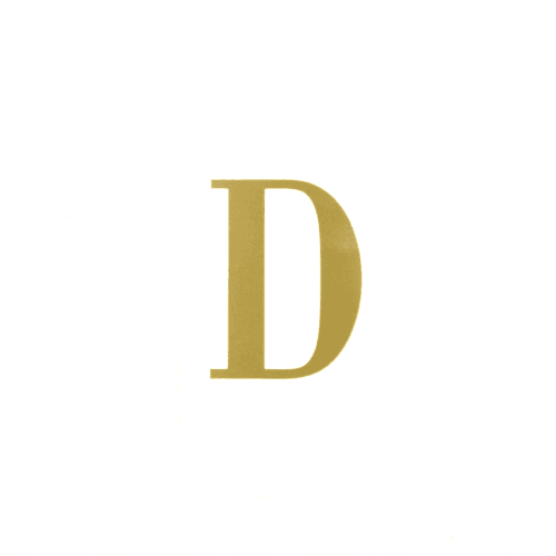 Letra D, Oro, 25 tallos, 5cm