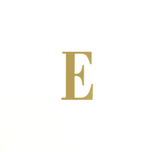 Letra E, Oro, 25 tallos, 5cm