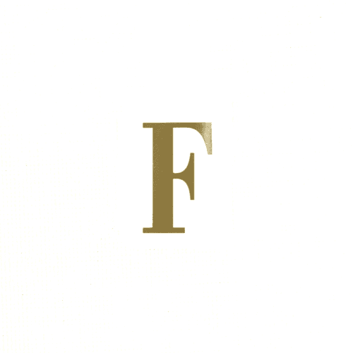 Letra F, Oro, 25 tallos, 5cm