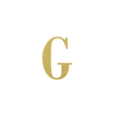 Letra G, Oro, 25 tallos, 5cm
