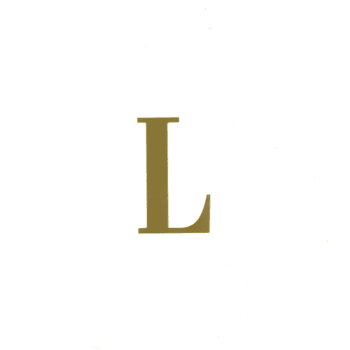 Letra L, Oro, 25 tallos, 5cm