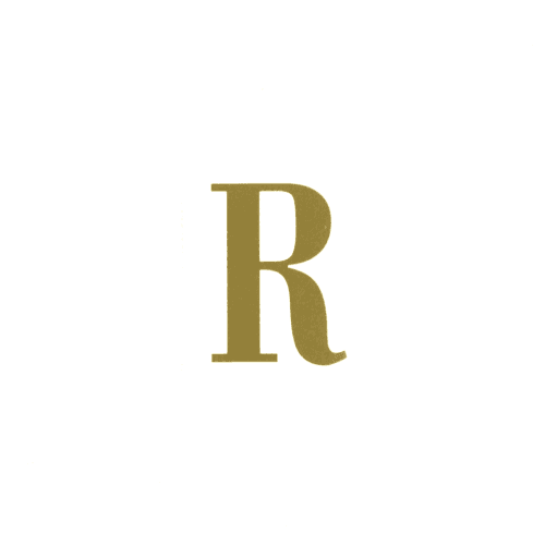 Letra R, Oro, 25 tallos, 5cm