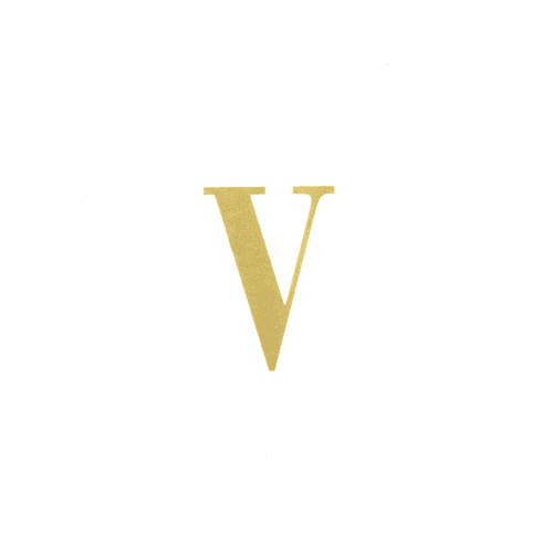 Letra V, Oro, 25 tallos, 5cm