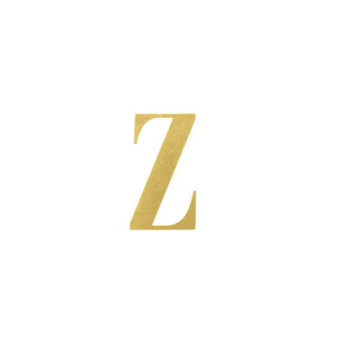 Letra Z, Oro, 25 tallos, 5cm