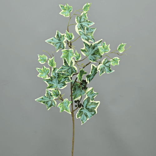 Lot de 12 branches artificielles Arborea blanc et vert 77 cm, Fleur artificielle de 77 cm de long, lot de 12 unités