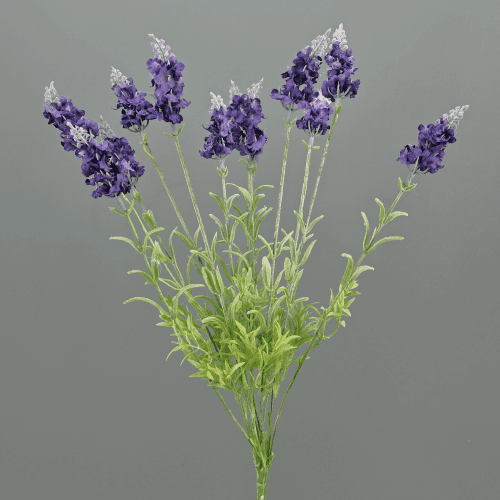 Bouquet Lavande Lablusa, Fleur artificielle de 40 cm de long, lot de 3 unités