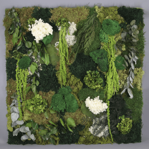 Jardín vertical artificial de amaranto, Flor artificial de 100 cm de largo