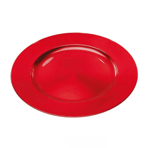 Plato Redondo Rojo, 33 cm, 1 tallos