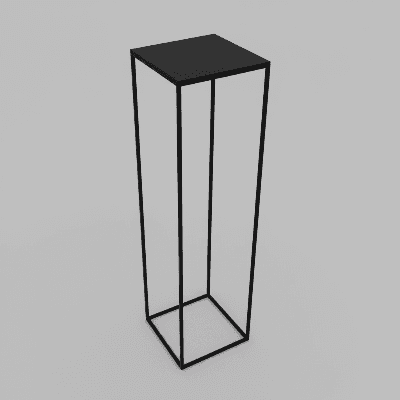 Piédestal en fer forgé noir 100 cm