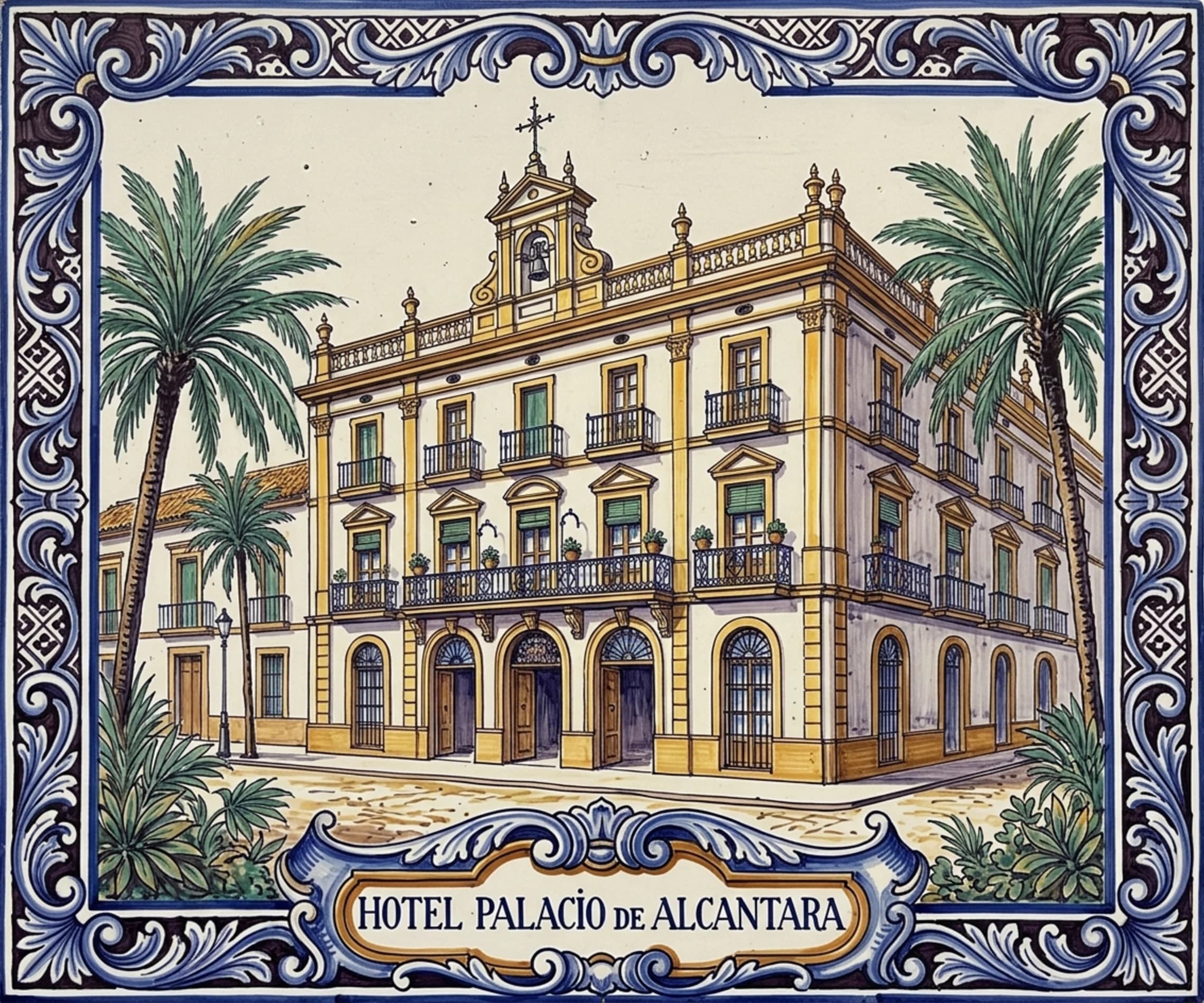 La façana de l'hotel — Gran foc sobre esmalt