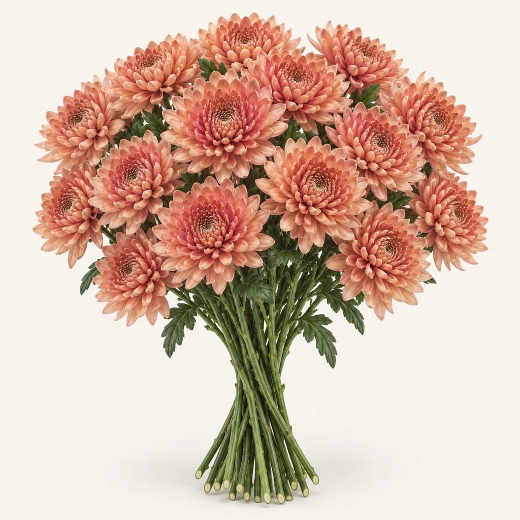 Chrysanthème uniflore Linette saumon (Chrysanthemum)