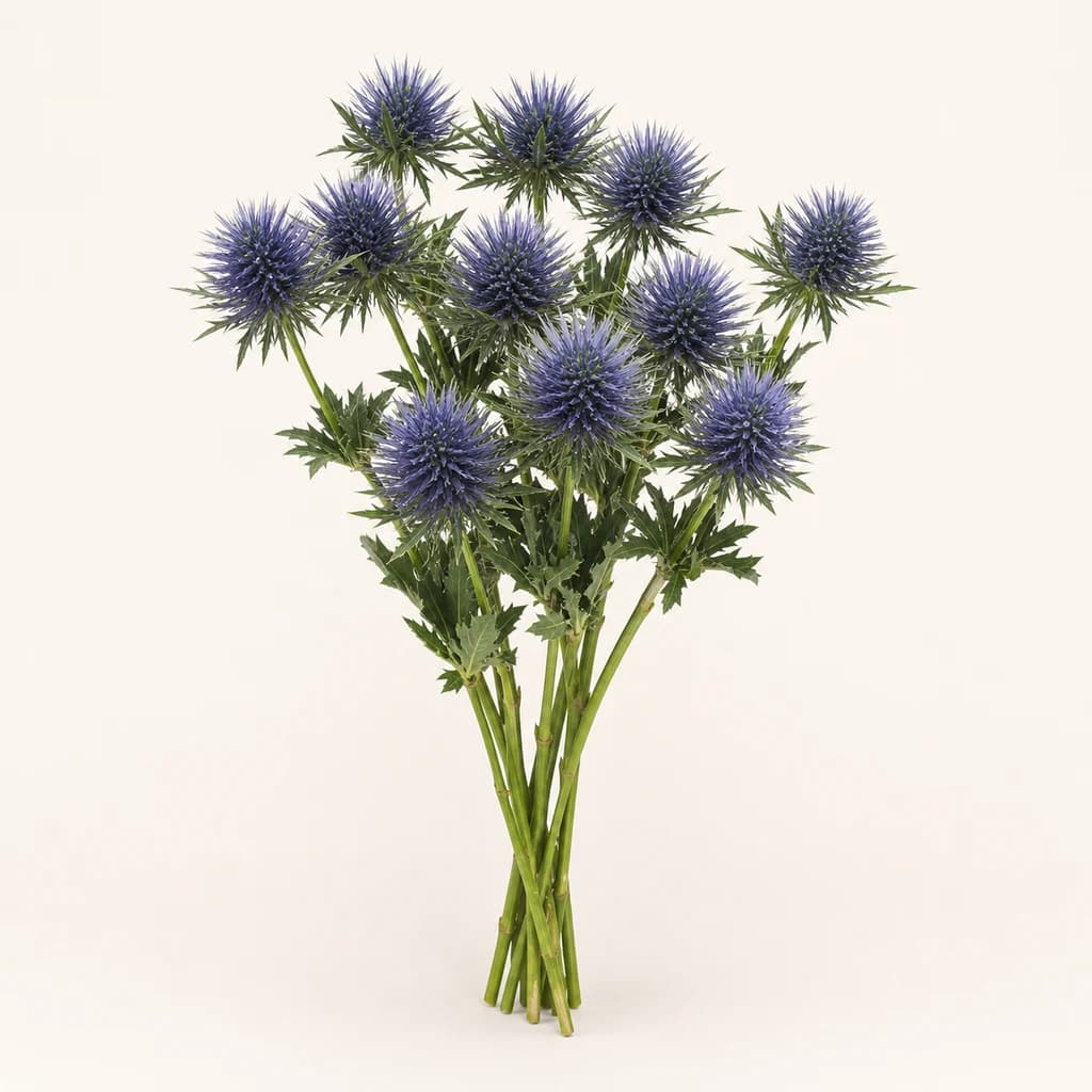 Eryngium Magnetar azul, lote de 10 talos