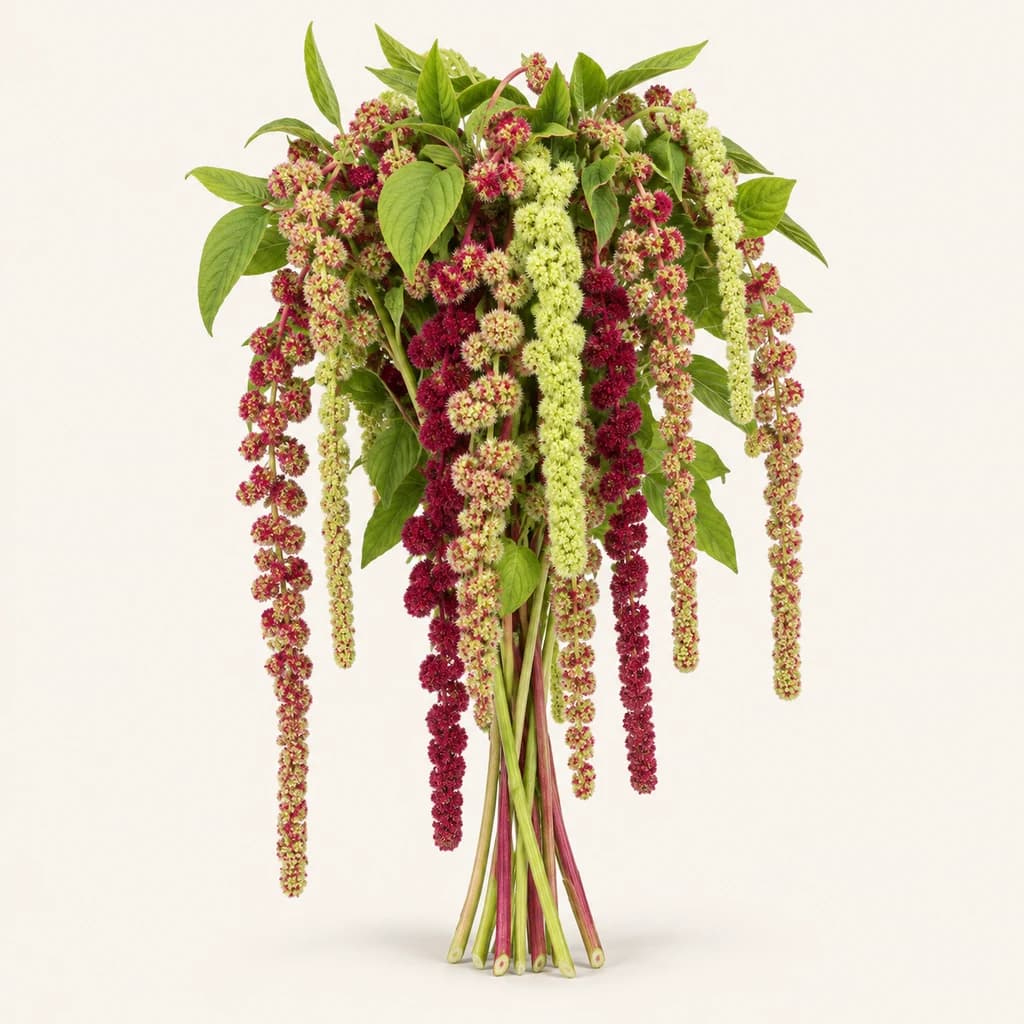 Bouquet de 10 Amarantes Mira Rose et Vert (Amaranthus)