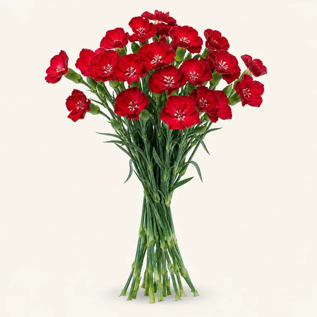 Clavel Solomio granate, lote de 20 tallos (Dianthus caryophyllus)