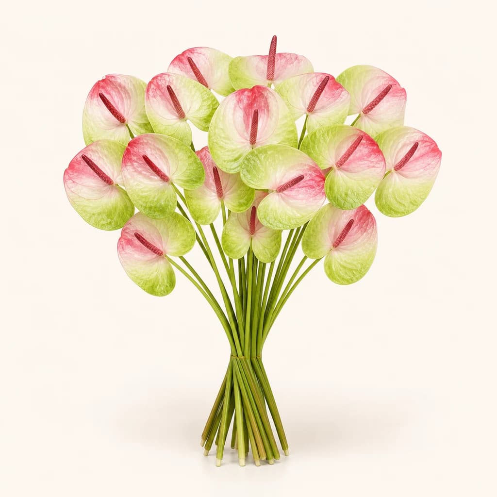 Anthurium Mini Zafira, lote de 15 tallos