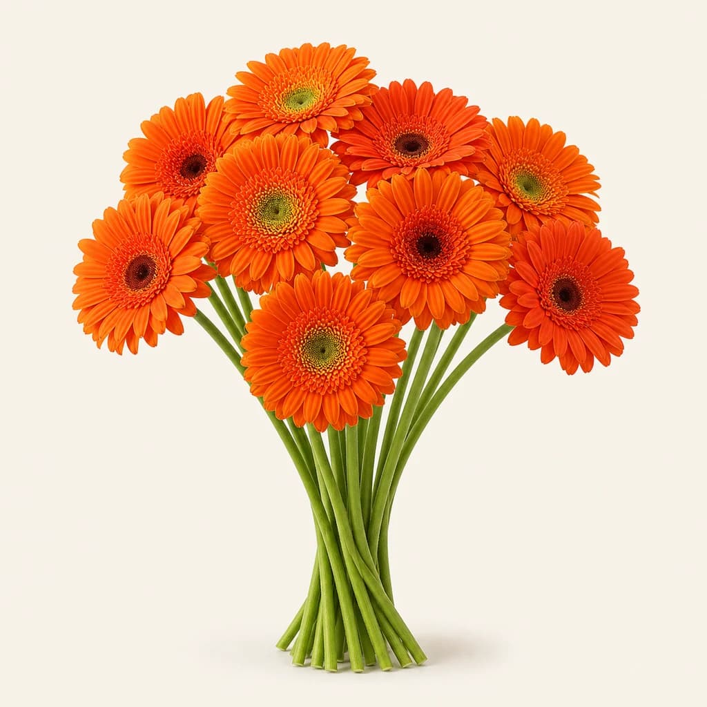 Gerbera handi laranja