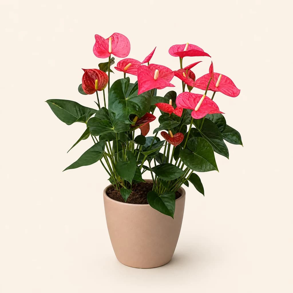 Antúrio Rosa Maine (6 Flores, Anthurium)
