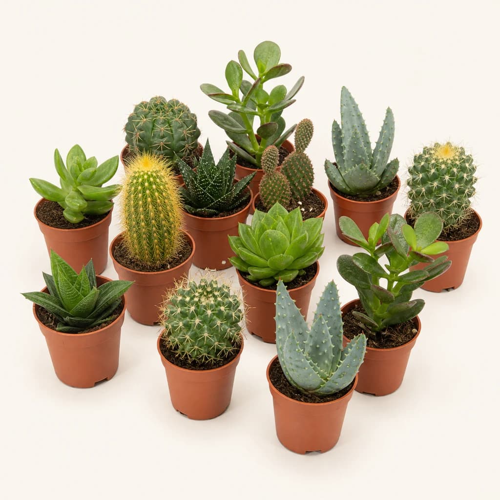 Pack de 12 mini suculentes Carry-Pack de 12 cm
