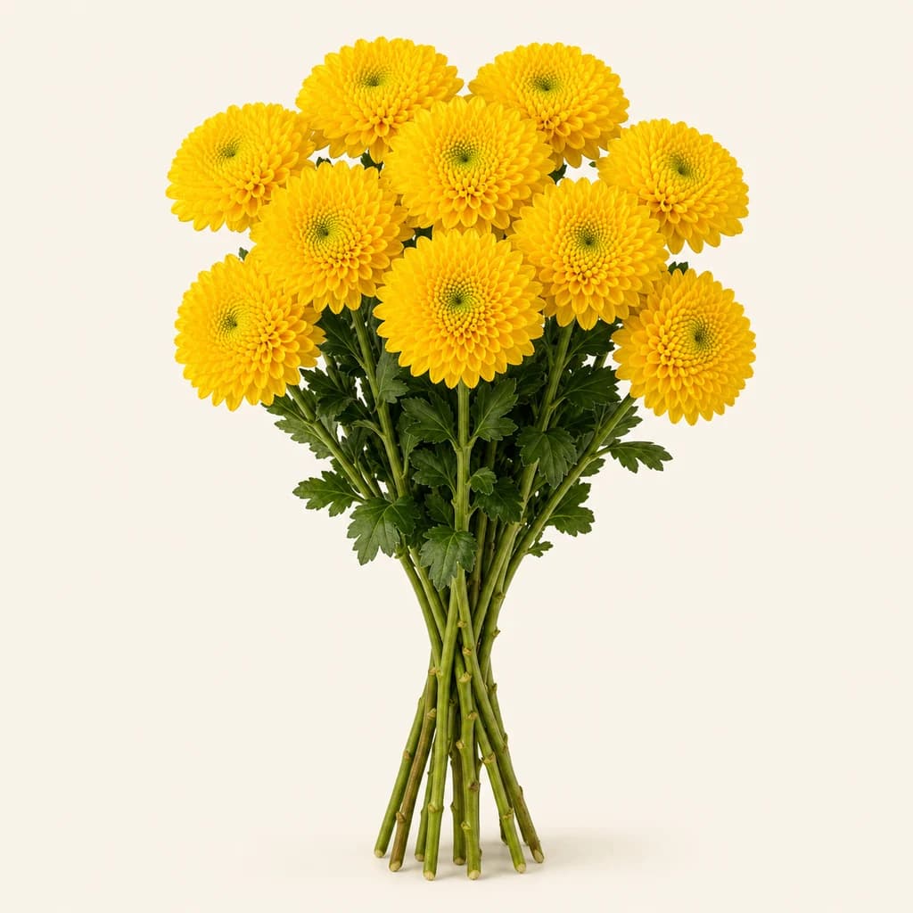 Crisantemo uniflora Brasiliana amarelo